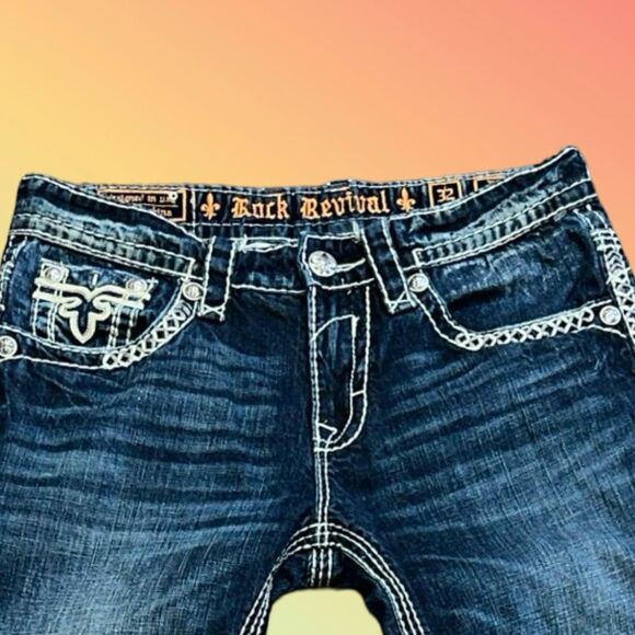 Men’s Rock Revival Byron Boot Jeans Size 34 x 34 - Picture 6 of 7